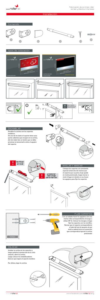 cómo instalar cortinas roller